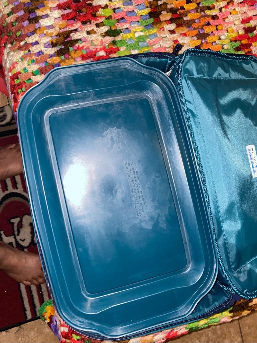 Vintage Pyrex Glass Baking Dish with Insulated Storage Bag Set